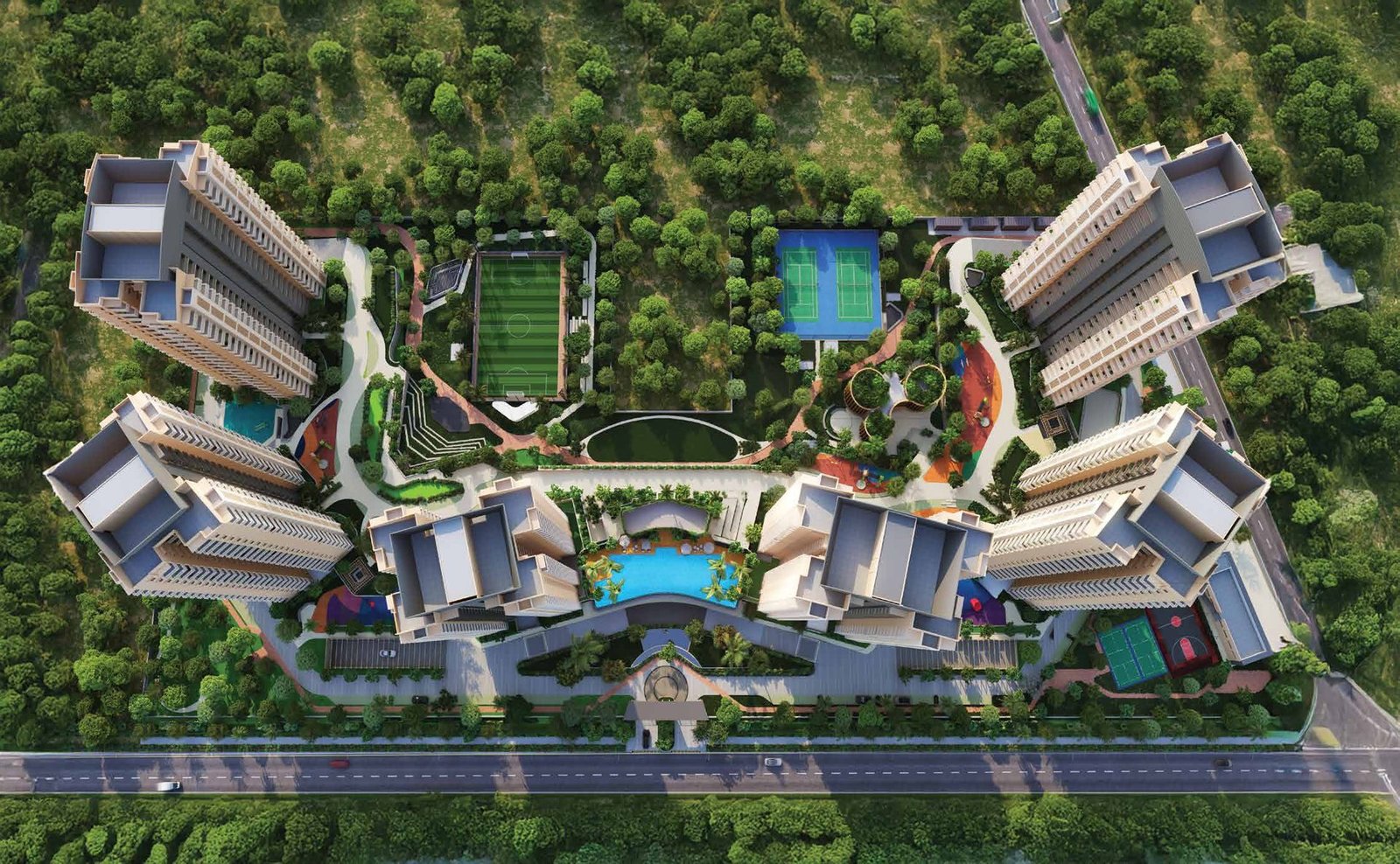 03-aaroham-masterplan-aerial Ashiana Aaroham Phase III – Sector 80, New Gurugram