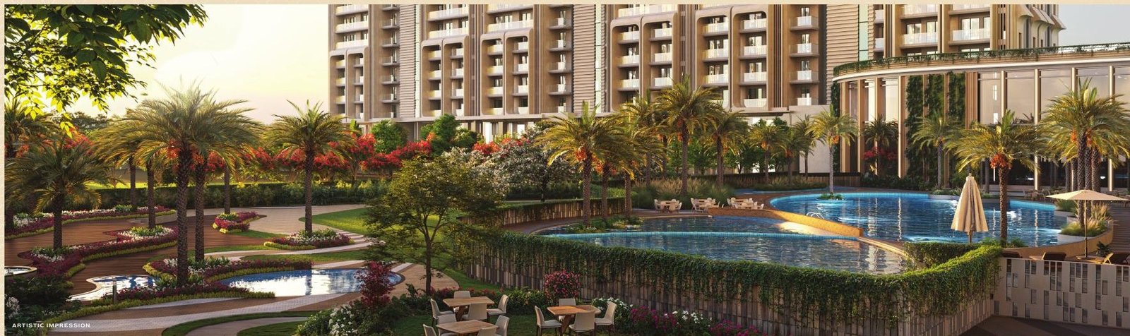 06-sarvam-pool-and-greens Signature Global Sarvam – Sector 37D, Dwarka Expressway